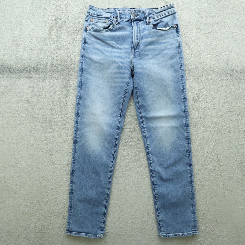 American Eagle Jeans Mens Size 30x32 Blue Athletic Straight Stretch Denim